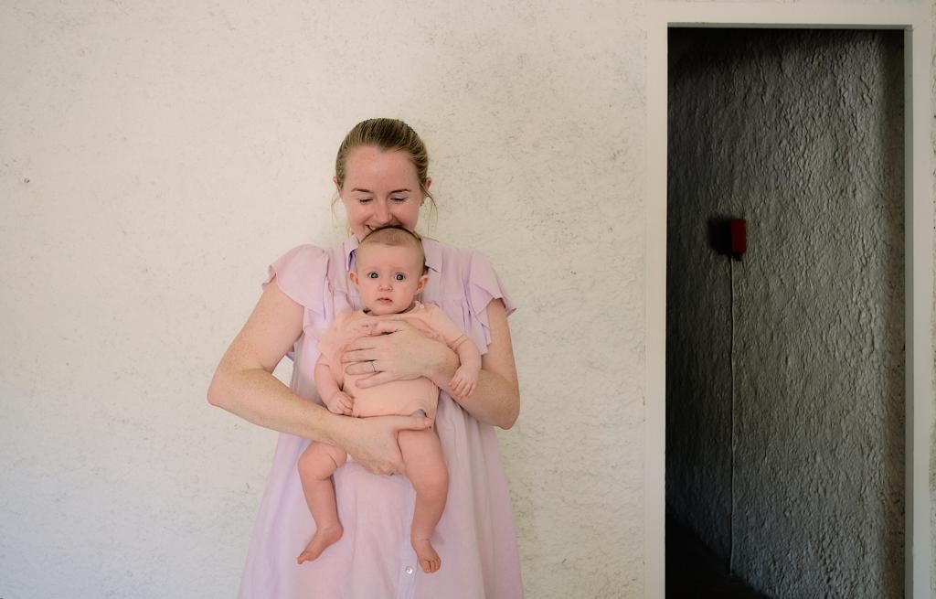 Hazel with baby